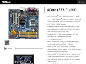4Core1333-FullHD driver download page on the ASRock site