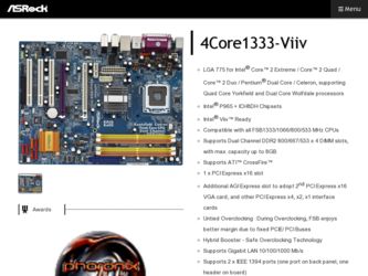 4Core1333-Viiv driver download page on the ASRock site