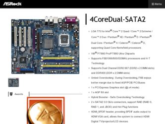 4CoreDual-SATA2 driver download page on the ASRock site