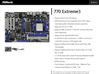 770 Extreme3 driver download page on the ASRock site