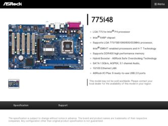 775i48 driver download page on the ASRock site