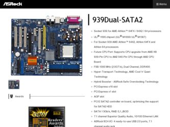 939Dual-SATA2 driver download page on the ASRock site
