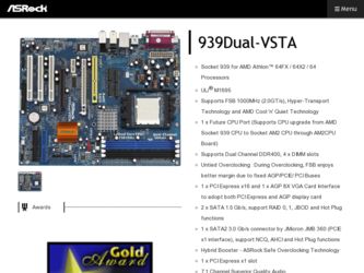 939Dual-VSTA driver download page on the ASRock site
