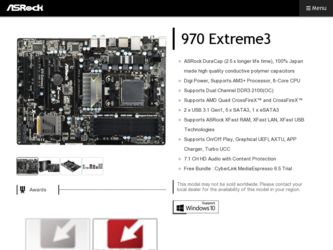970 Extreme3 driver download page on the ASRock site