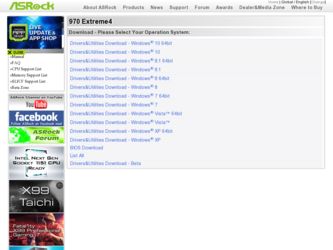 970 Extreme4 driver download page on the ASRock site