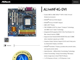 ALiveNF4G-DVI driver download page on the ASRock site
