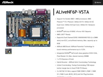ALiveNF6P-VSTA driver download page on the ASRock site