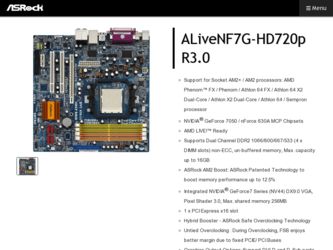 ALiveNF7G-HD720p R3.0 driver download page on the ASRock site