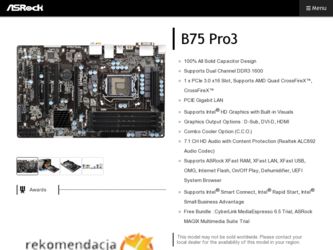 B75 Pro3 driver download page on the ASRock site