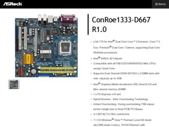 ConRoe1333-D667 R1.0 driver download page on the ASRock site