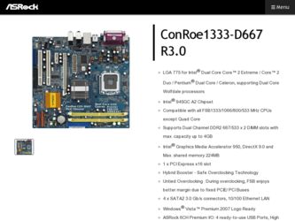 ConRoe1333-D667 R3.0 driver download page on the ASRock site