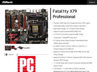 Fatal1ty X79 Professional driver download page on the ASRock site