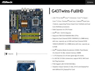 G43Twins-FullHD driver download page on the ASRock site