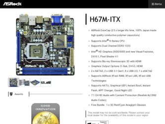 H67M-ITX driver download page on the ASRock site