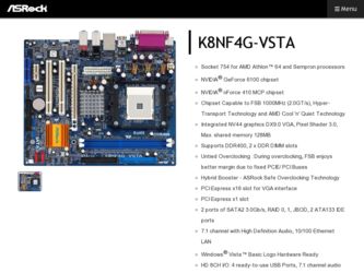 K8NF4G-VSTA driver download page on the ASRock site
