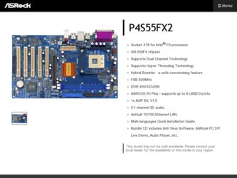 P4S55FX2 driver download page on the ASRock site