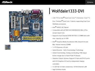Wolfdale1333-DVI driver download page on the ASRock site