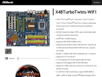 X48TurboTwins-WiFi driver download page on the ASRock site