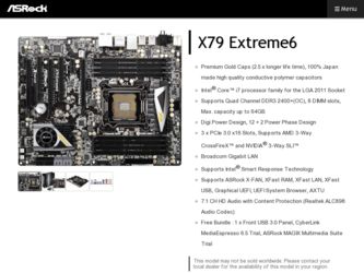 X79 Extreme6 driver download page on the ASRock site