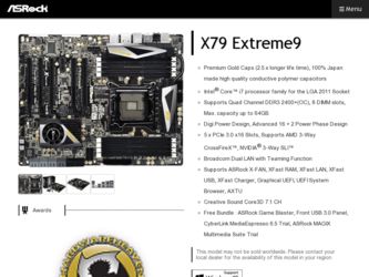 X79 Extreme9 driver download page on the ASRock site