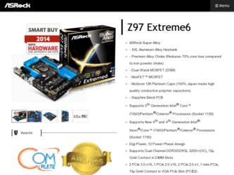 Z97 Extreme6 driver download page on the ASRock site
