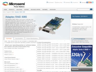 3085 driver download page on the Adaptec site