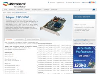 31605 driver download page on the Adaptec site