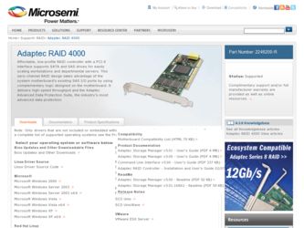 4000 driver download page on the Adaptec site