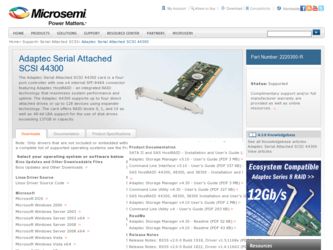 44300 driver download page on the Adaptec site