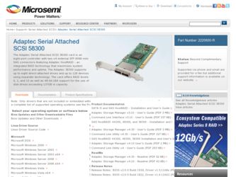 58300 driver download page on the Adaptec site