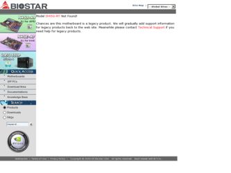 I945G-M7 driver download page on the Biostar site
