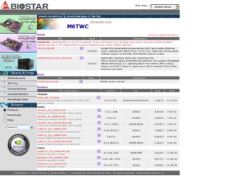 M6TWC driver download page on the Biostar site