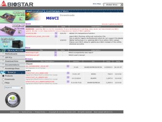 M6VCI driver download page on the Biostar site