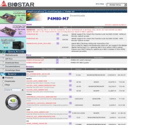 P4M80-M7 driver download page on the Biostar site