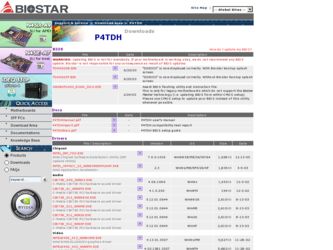 P4TDH driver download page on the Biostar site