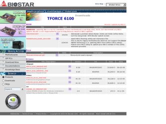 TFORCE 6100 driver download page on the Biostar site