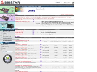 U8788 driver download page on the Biostar site