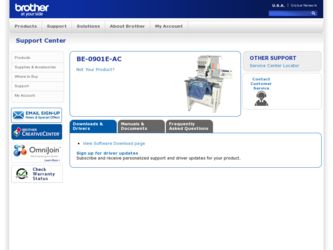 BE-0901E-AC driver download page on the Brother International site