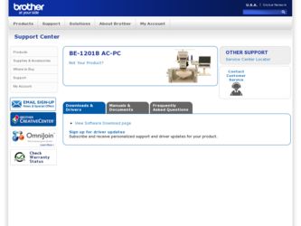 BE-1201B AC-PC driver download page on the Brother International site
