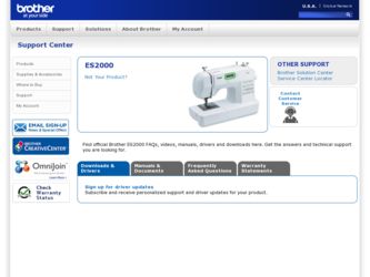 ES2000 driver download page on the Brother International site