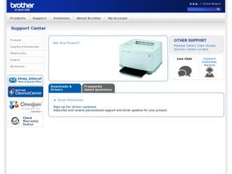 HL-3400CN driver download page on the Brother International site