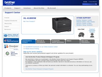 HL-6180DW driver download page on the Brother International site