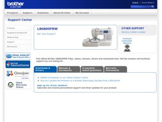 LB-6800PRW driver download page on the Brother International site