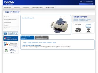 MFC-3200C driver download page on the Brother International site