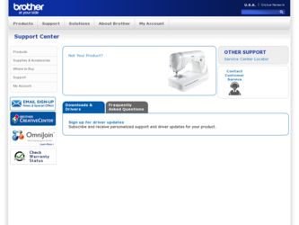 PC-210 driver download page on the Brother International site