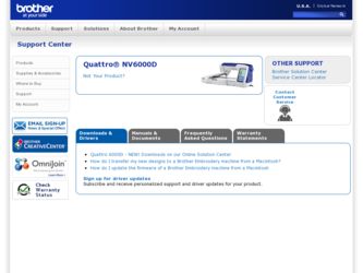 Quattro 6000D driver download page on the Brother International site