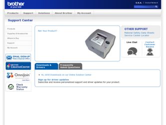 hl 1650 driver download page on the Brother International site
