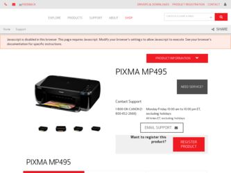 canon printer pixma mp495 software download