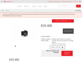eos40d driver download page on the Canon site