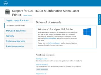 1600n driver download page on the Dell site
